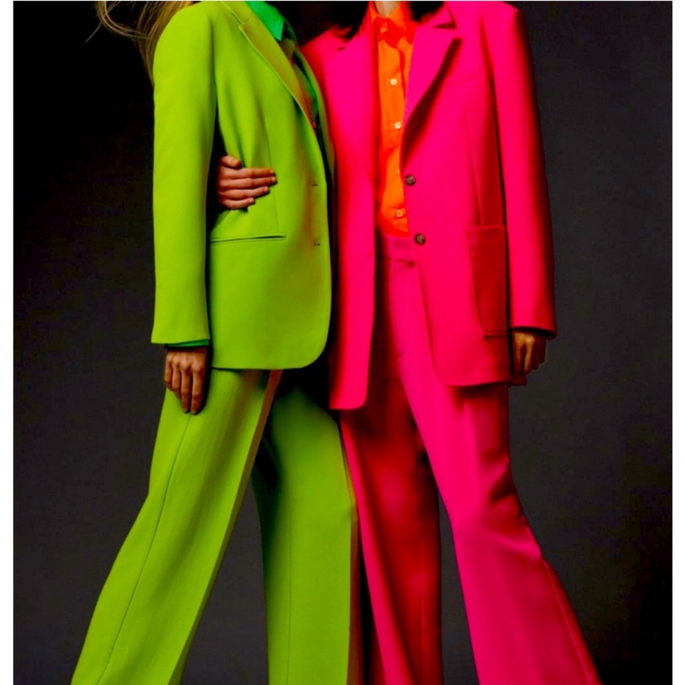 NWOT Zara Lime Green Blazer